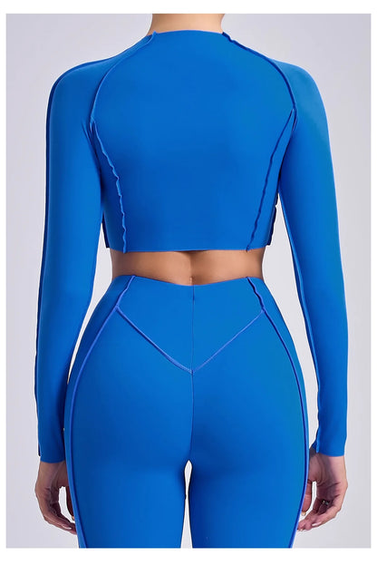 Long Sleeve Gym Shirts Sport Top Fitness Yoga Clothes for Women Active Wear Sports Shirt Elastic Fitness Yoga Running Shirts