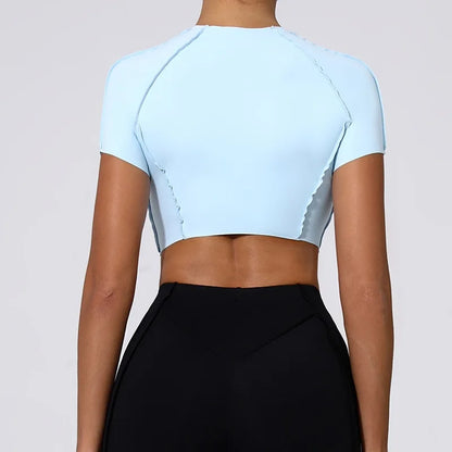 Cloud Hide Super Sexy Yoga Shirts Women Sports Tank Crop Tops Running T Shirt Workout Short Sleeve T-shirts Fitness Sportswear