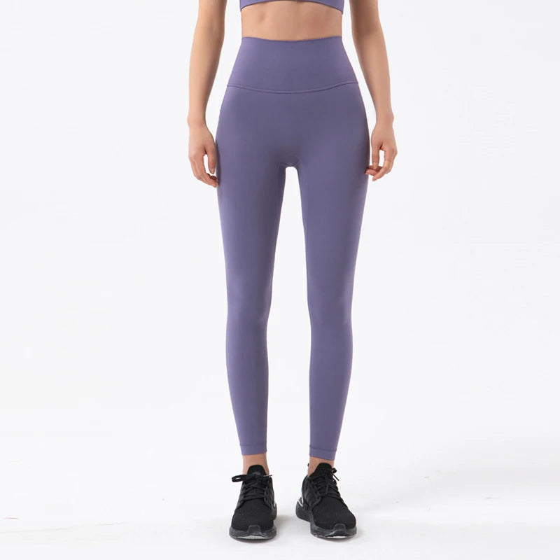 TRY TO BN New 46 Color Yoga Pants Sports Leggings Women Fitness Nylon High Waist Leggings Workout Trousers Training Gym Clothing