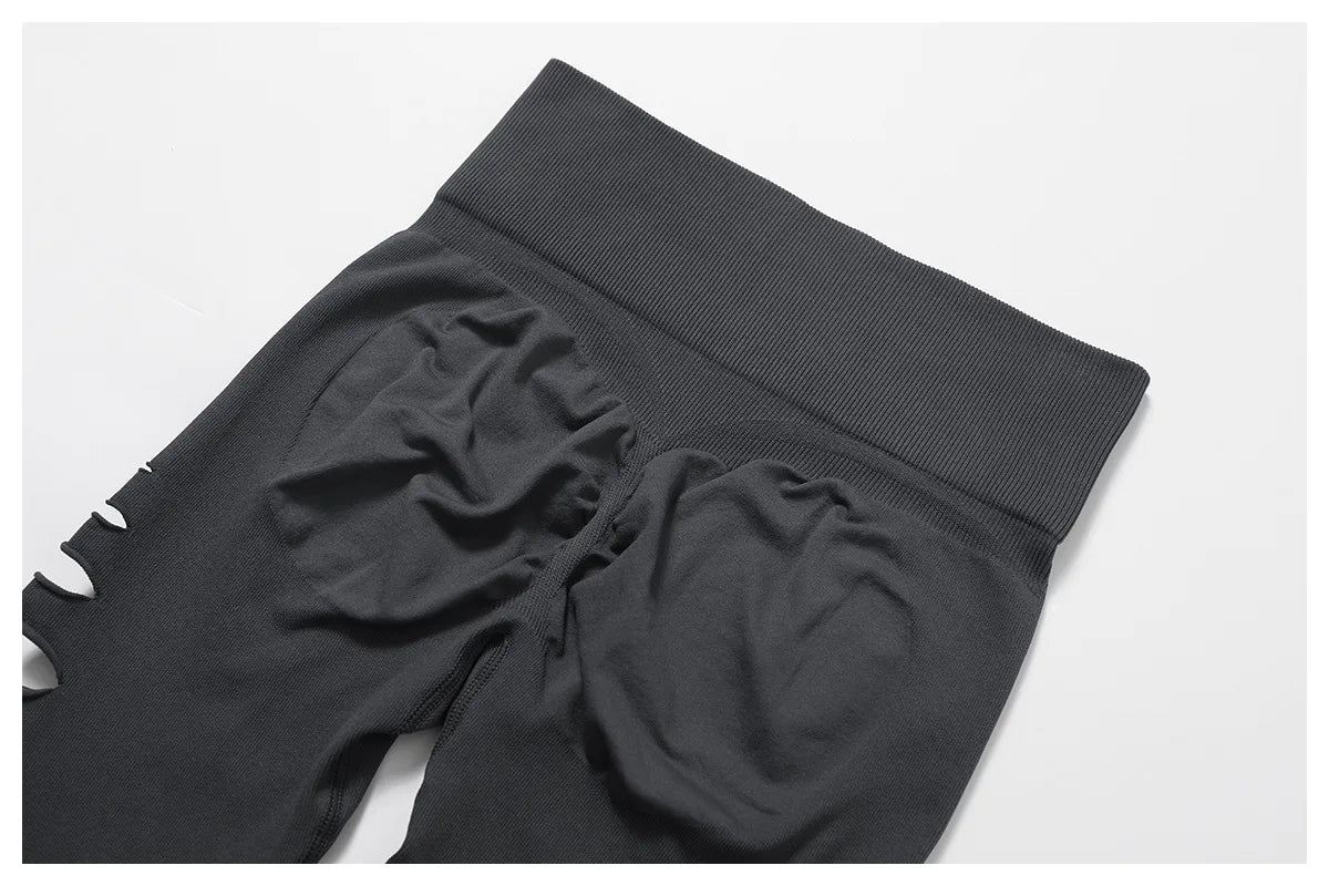 Hollowed Out Seamless Tight Yoga Pants High Waist Yoga Leggings Women Push Up Gym Workout Tights Running Fitness Sports Pants