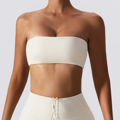 Summer Strapless Sports Bra Gym Women Quick-Drying Yoga Clothes Women Tube Top Fitness Chest Wrap Underwear Workout Bra Female