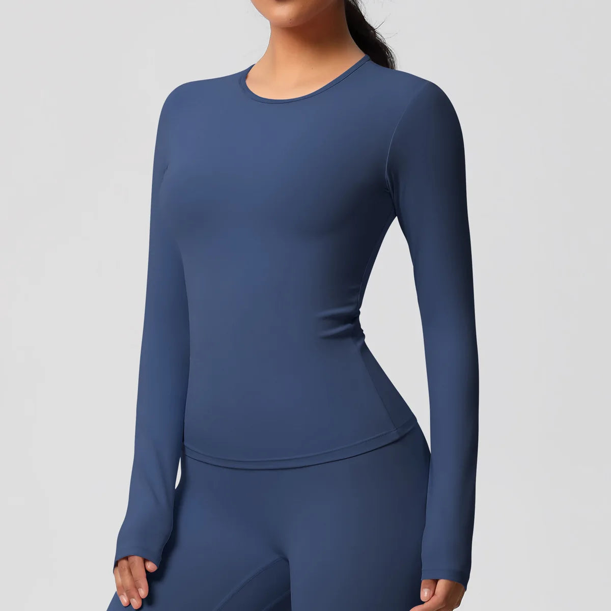 SWELTERING Women Yoga T-shirts Sports Top Long Sleeve Gym Workout Running Shirts Exposed Navel Quick Dry Fitness Gym Sport Wear