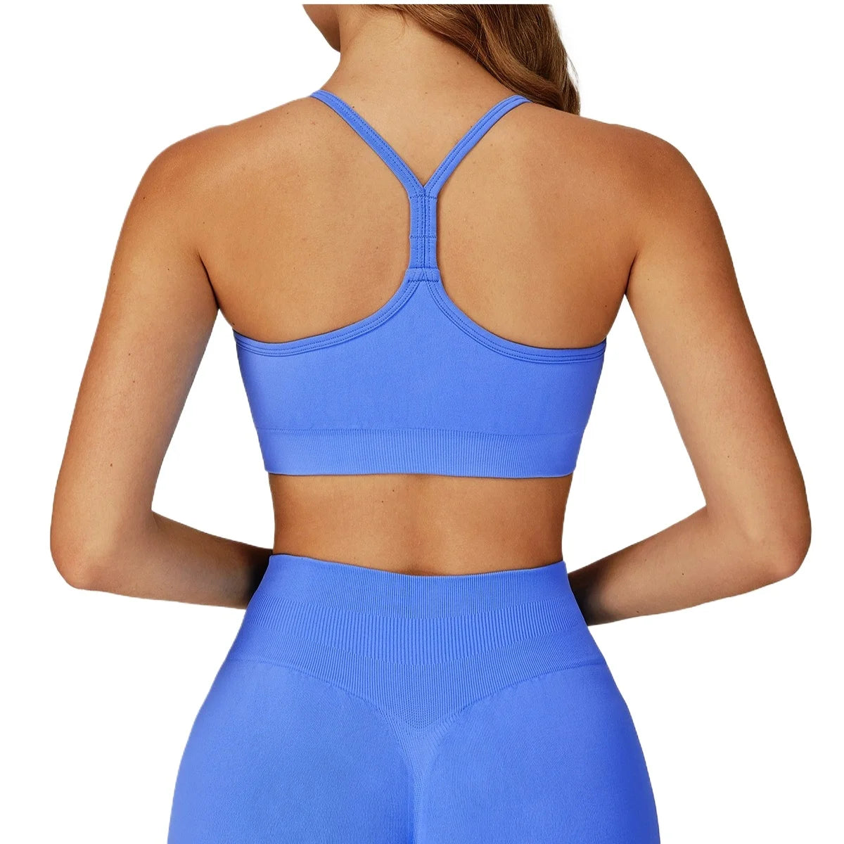 Custom LOGO women's seamless new yoga vest strap cross back sports underwear outdoor running fitness top