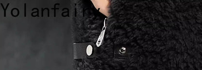 YOLANFAIRY 100% Wool Mens Real Fur Coat Men Luxury Clothing Winter Jacket For Men High Quality Short Jacket куртка мужская 2024