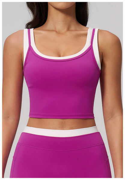 Thread Yoga Vest Women's Shockproof Gym Fitness Sports Underwear Sexy Breathable Yoga Bra Female Workout Yoga Vest Sports Bras