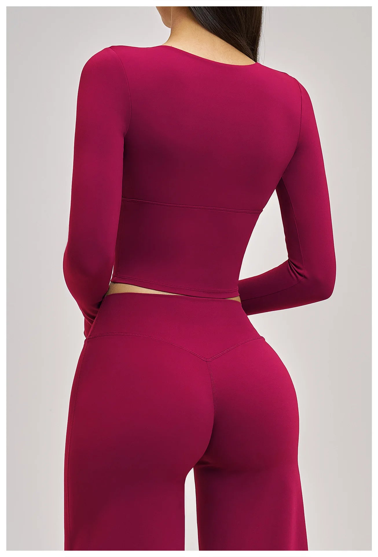 Deep-V Yoga Long Sleeve Solid Sports T-shirts Women's Gym Workout Shirts Sexy Quick Dry Fitness Long Sleeve Female Yoga Shirts