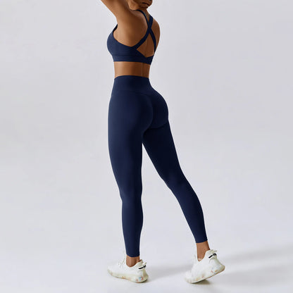 3PCS Yoga Set Gym Clothes 2 PCS Sportswear Women Yoga Suits Fitness Set women's Tracksuits Sports Jacket Long Sleeve Gym Legging