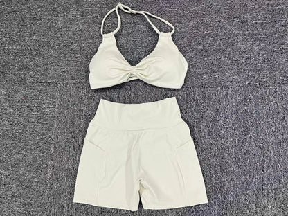 Sexy wo-piece Shockproof Sports Suits Women Gym Set Women Tracksuit Running Quick-Dry Sports Vest Female Fitness Yoga Set