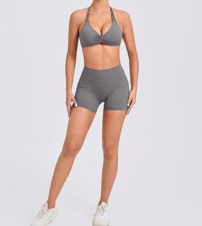 Sexy wo-piece Shockproof Sports Suits Women Gym Set Women Tracksuit Running Quick-Dry Sports Vest Female Fitness Yoga Set