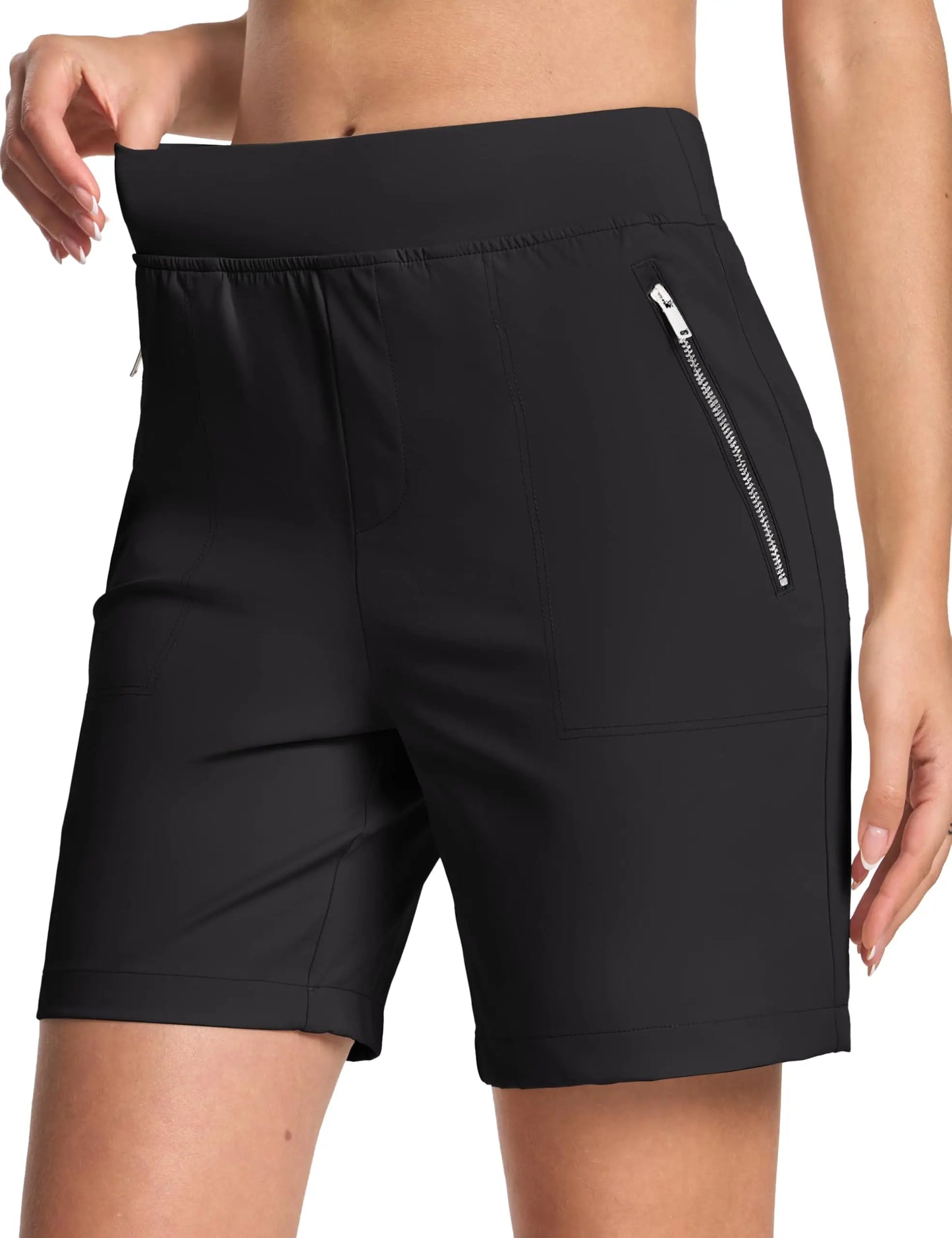 TACVASEN Women's High Waisted Hiking Golf Shorts with 4 Pockets 7" Lightweight Stretchy Athletic Running Summer Shorts Quick Dry