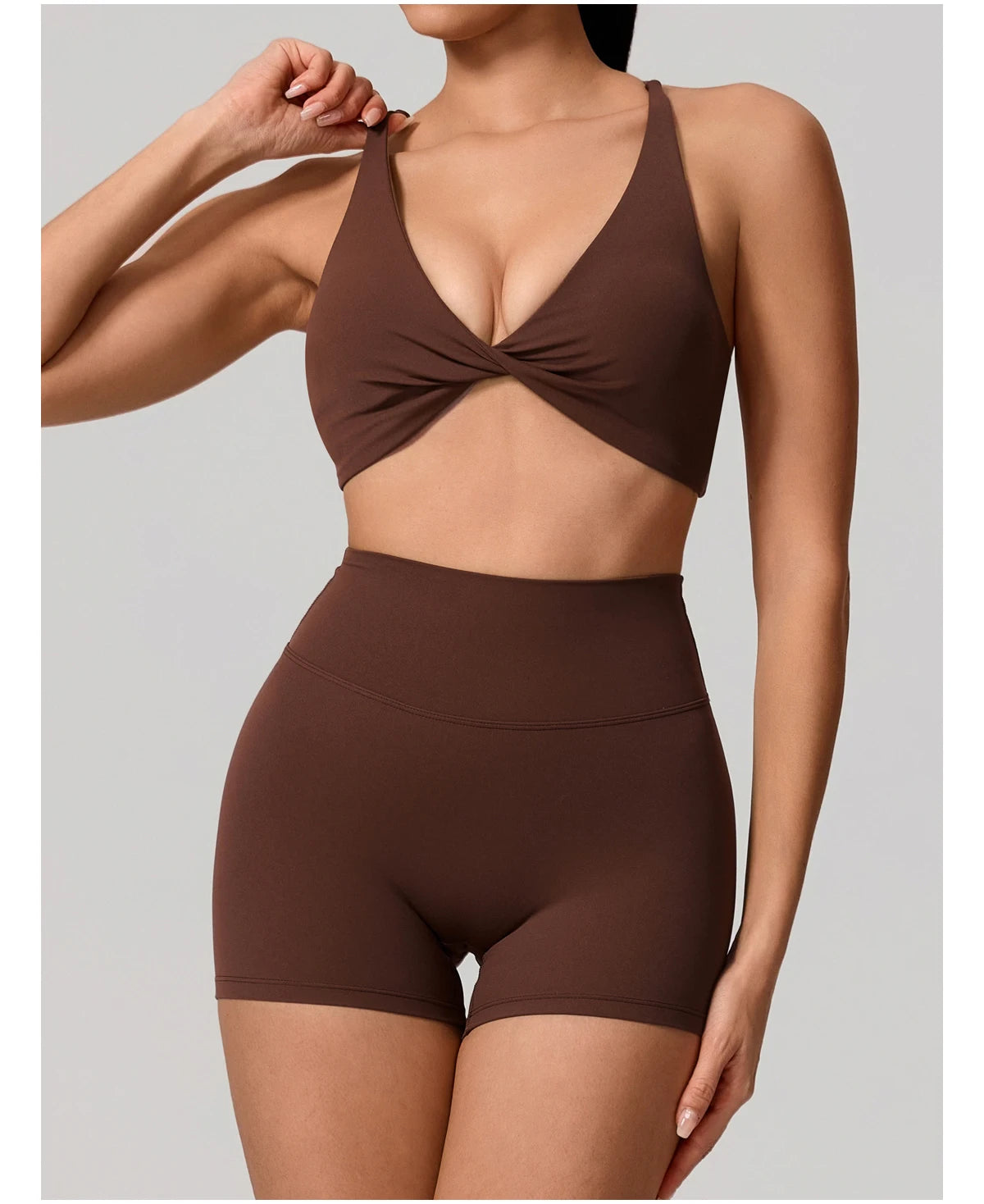 New Summer 2Pcs Women's Quick-Dry Sports Set V-Shaped Bra Female Sleeveless Yoga Outfit Gym Two-Piece Woman Sport Clothes
