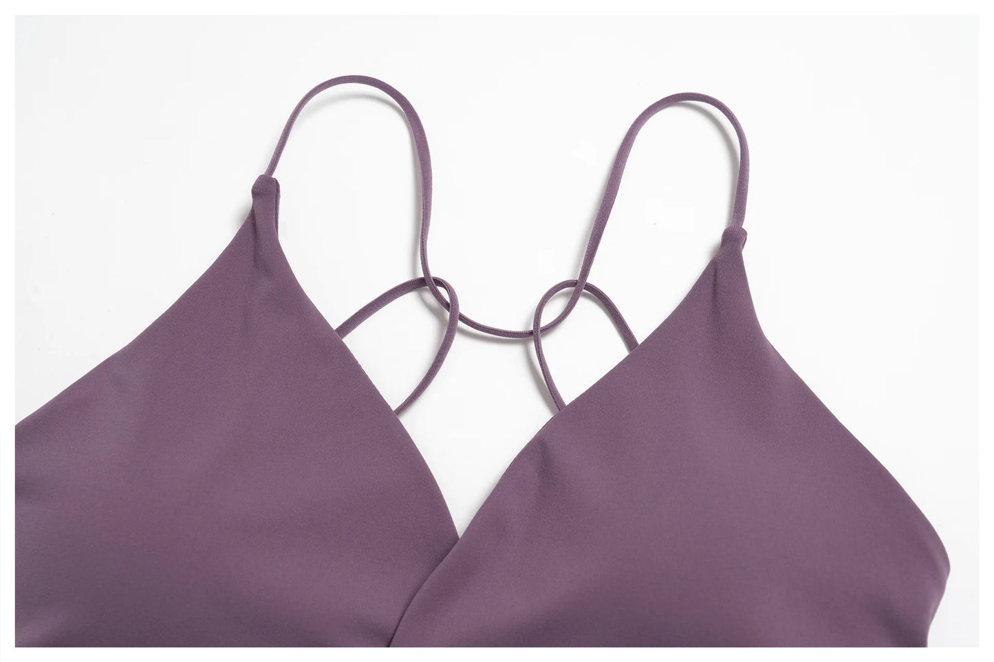 Women Sexy V Neck Yoga Bra Cross Back Strap Sports Underwear Shockproof Gym Workout Vest Female Solid Sports Fitness Underwear