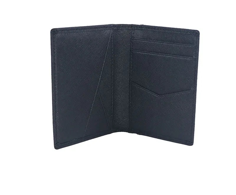 Customized Initials Genuine Leather Card Holder Bank Card Multi Card Slot Business Card Bag Commuter Wallet Men's Cover Wallet