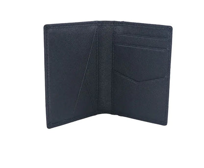 Customized Initials Genuine Leather Card Holder Bank Card Multi Card Slot Business Card Bag Commuter Wallet Men's Cover Wallet