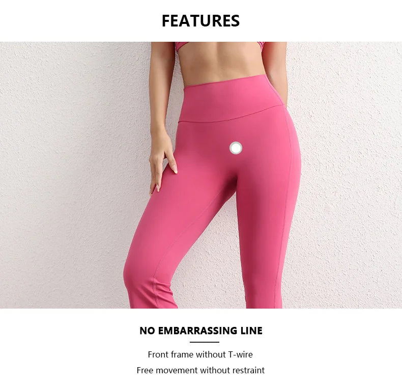 TRY TO BN Flare Scrunch Leggings Yoga Pants Fitness Workout High Waist Sports Leggings Push Up Tights Women Gym Outfits Clothing