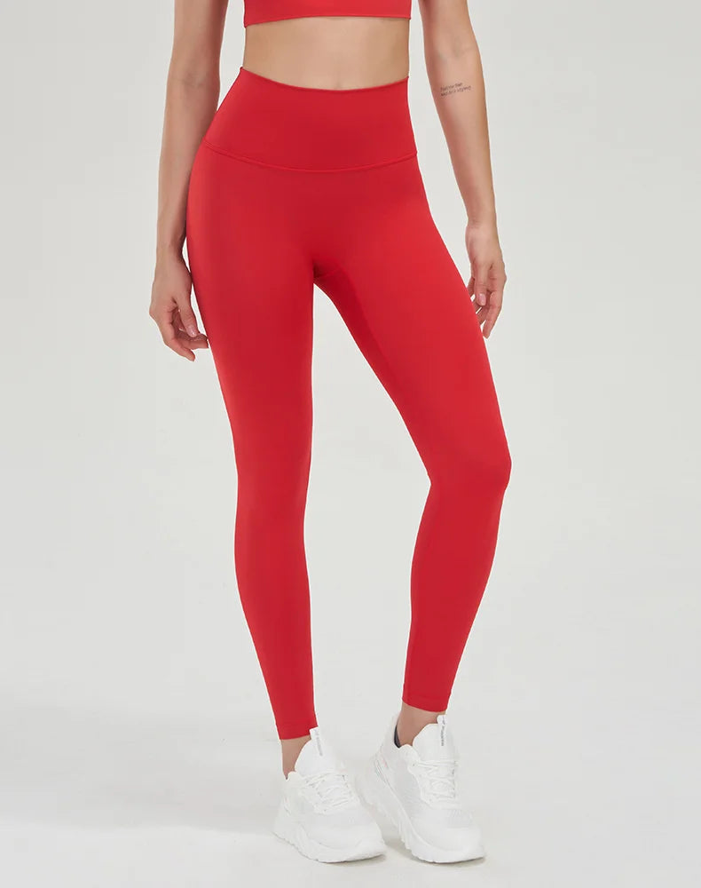 TRY TO BN New 46 Color Yoga Pants Sports Leggings Women Fitness Nylon High Waist Leggings Workout Trousers Training Gym Clothing