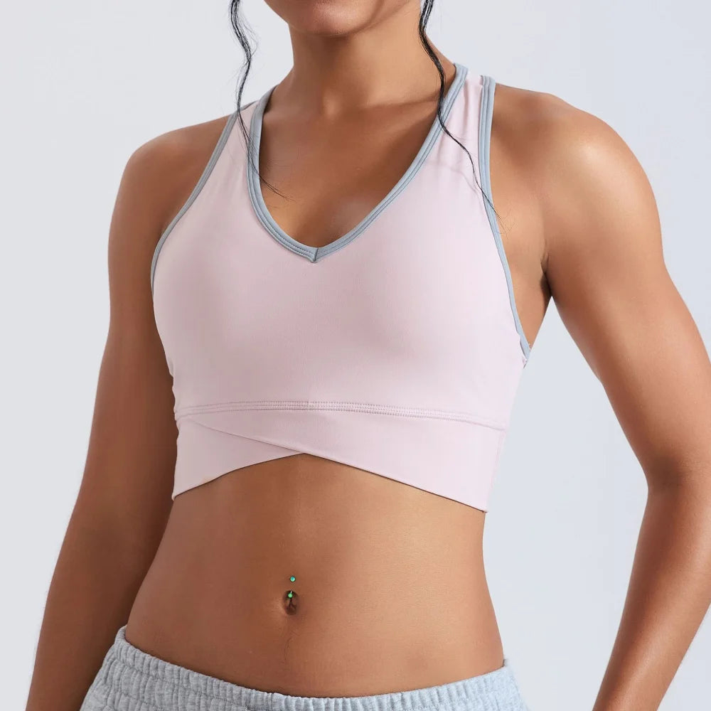 Women Yoga Bra Shockproof Gym Tank Top Sports Underwear Push-Up Workout Crop Top Female Fitness Yoga Vest Gym Training Bras