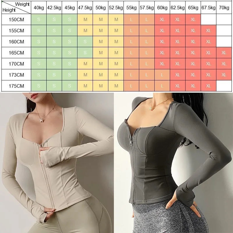 Cloud Hide SEXY Zipper Sports Jacket for Women Long Sleeve Black Yoga Shirt Gym Fitness Coat Running Autumn Winter Workout Top