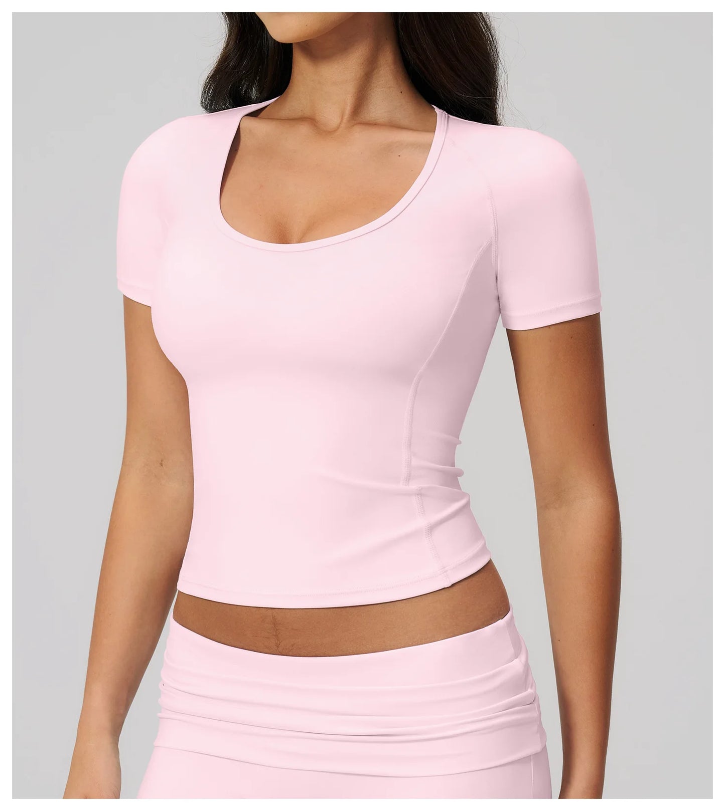 Sexy Women Yoga Shirts Fitness Sports T-Shirts Gym Workout Short Sleeve Top Running Active Wear Femme Sports Top Workout Shirts