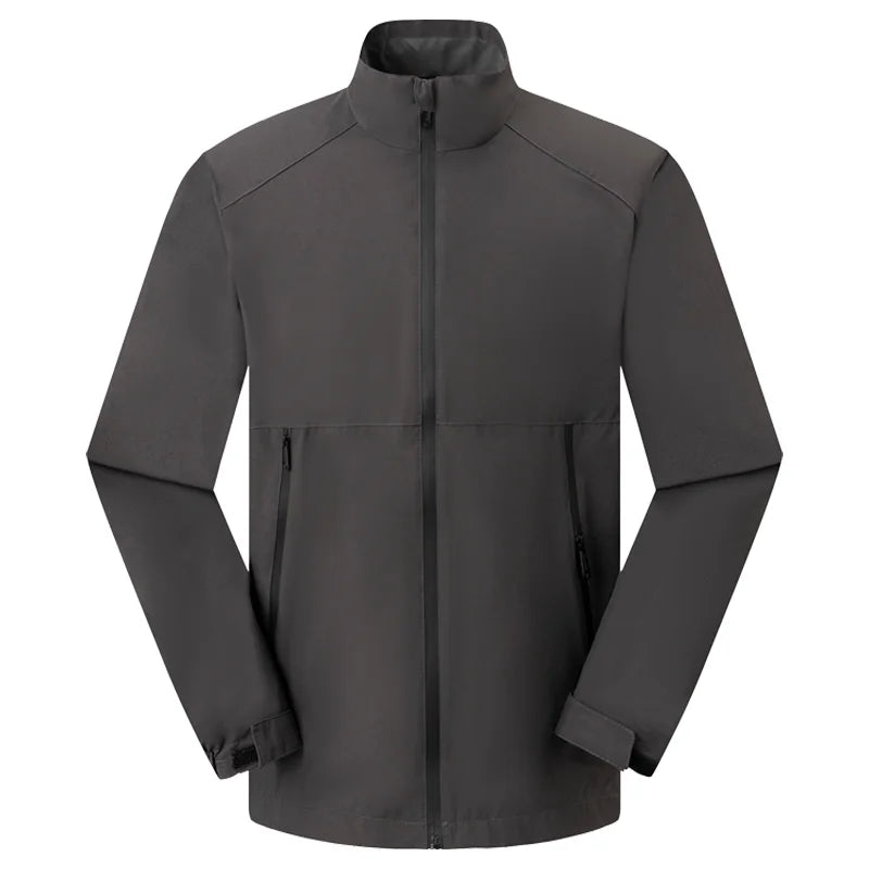 Outdoor Waterproof Men Women Stand Collar Jacket Custom Logo Anti-static Coat Print Company Design Casual Sweatshirt Embroidery