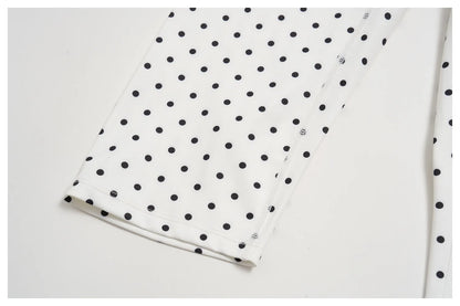 Custom LOGO women's new yoga clothes polka dot printing deep V high elastic three-dimensional fitness two-piece set