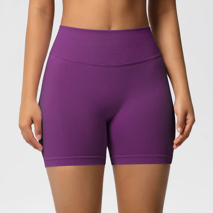 Custom LOGO women's  28-color XS-2XL seamless fitness yoga shorts high waist hip lift sports tight quick-drying shorts