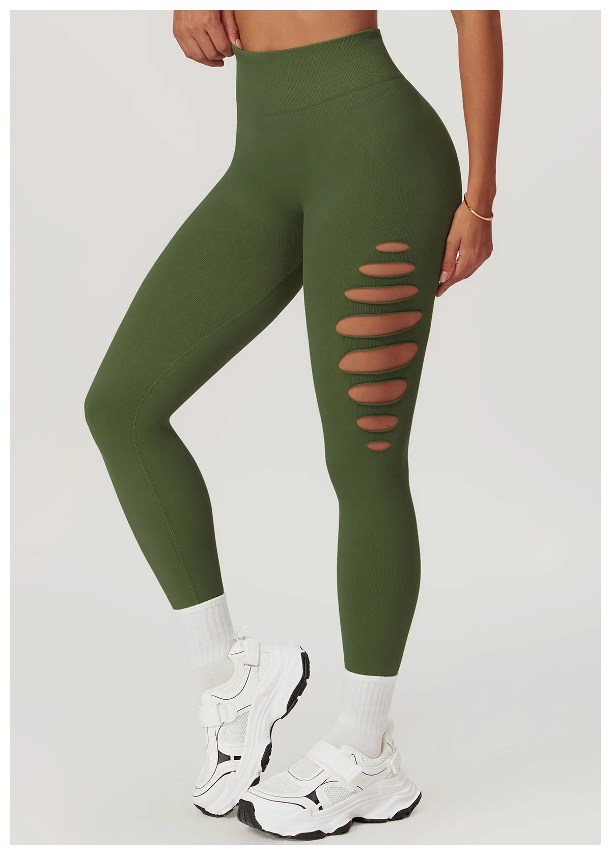 Hollowed Out Seamless Tight Yoga Pants High Waist Yoga Leggings Women Push Up Gym Workout Tights Running Fitness Sports Pants