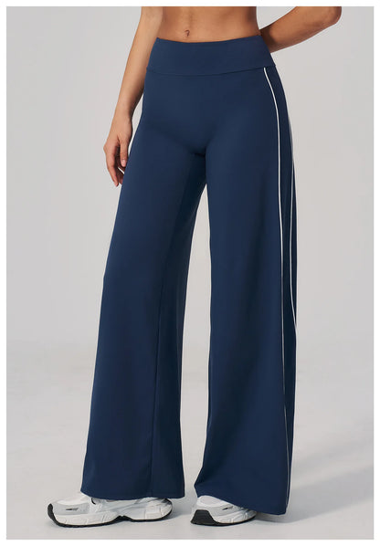 Yoga Pants Women High Waist Wide Leg Trousers Tummy Control Straight Workout Sports Pants Female Casual Fitness Bell-bottoms