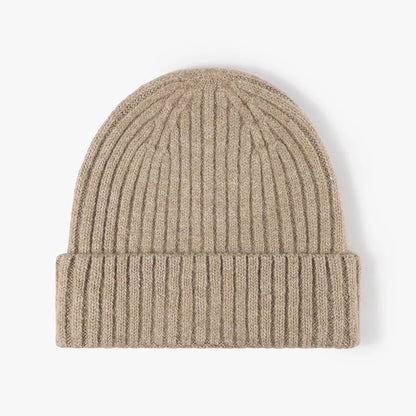 2025 New Versatile Unisex Beanie Plain Wool Thickened Earflap Anti-Static Warm Outdoor Daily Knit Hat