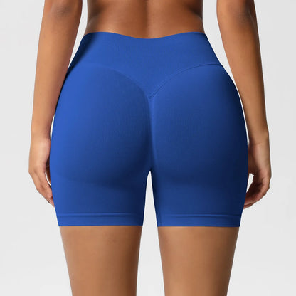 Custom LOGO women's  28-color XS-2XL seamless fitness yoga shorts high waist hip lift sports tight quick-drying shorts