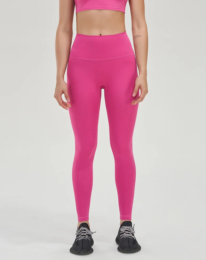 TRY TO BN New 46 Color Yoga Pants Sports Leggings Women Fitness Nylon High Waist Leggings Workout Trousers Training Gym Clothing