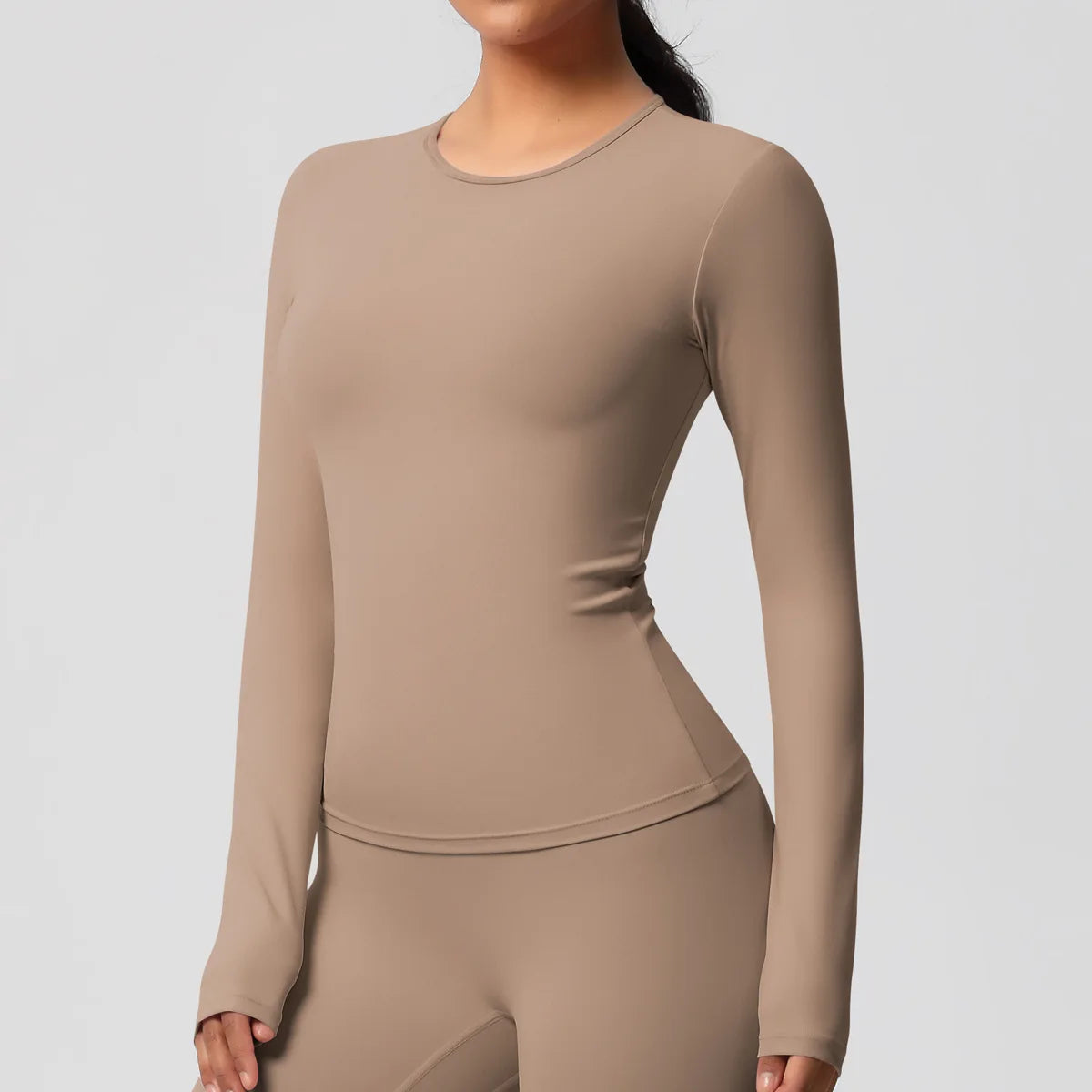 SWELTERING Women Yoga T-shirts Sports Top Long Sleeve Gym Workout Running Shirts Exposed Navel Quick Dry Fitness Gym Sport Wear