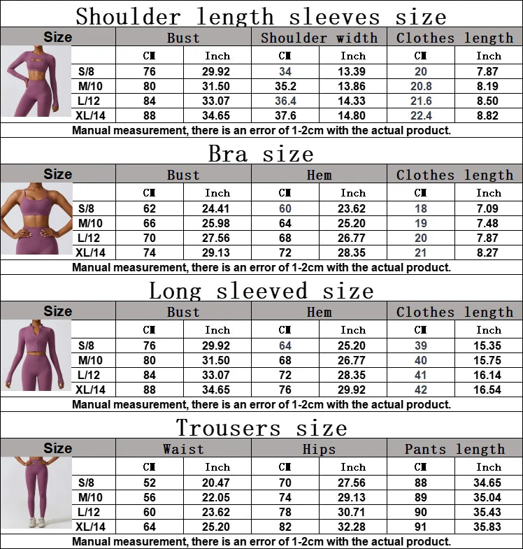 Women 2/3pcs Workout Outfits Yoga Sets Sportswear Gym Workout Clothing Tracksuit High Waist Leggings and Stretch Sports Bra