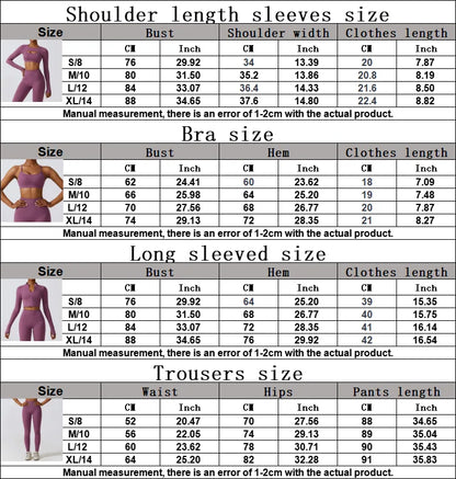 Women 2/3pcs Workout Outfits Yoga Sets Sportswear Gym Workout Clothing Tracksuit High Waist Leggings and Stretch Sports Bra