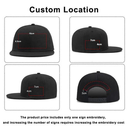 Custom Logo Snapback Cap Team Embroidery Monogram Baseball Hat Personalized Men Women Gorras Planas Hip Hop Bone Aba Reta