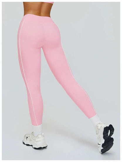 Women Yoga Leggings High Waist Gym Fitness Pants Stretch Sports Pants Female Push Up Workout Trousers Solid Color Tights Running