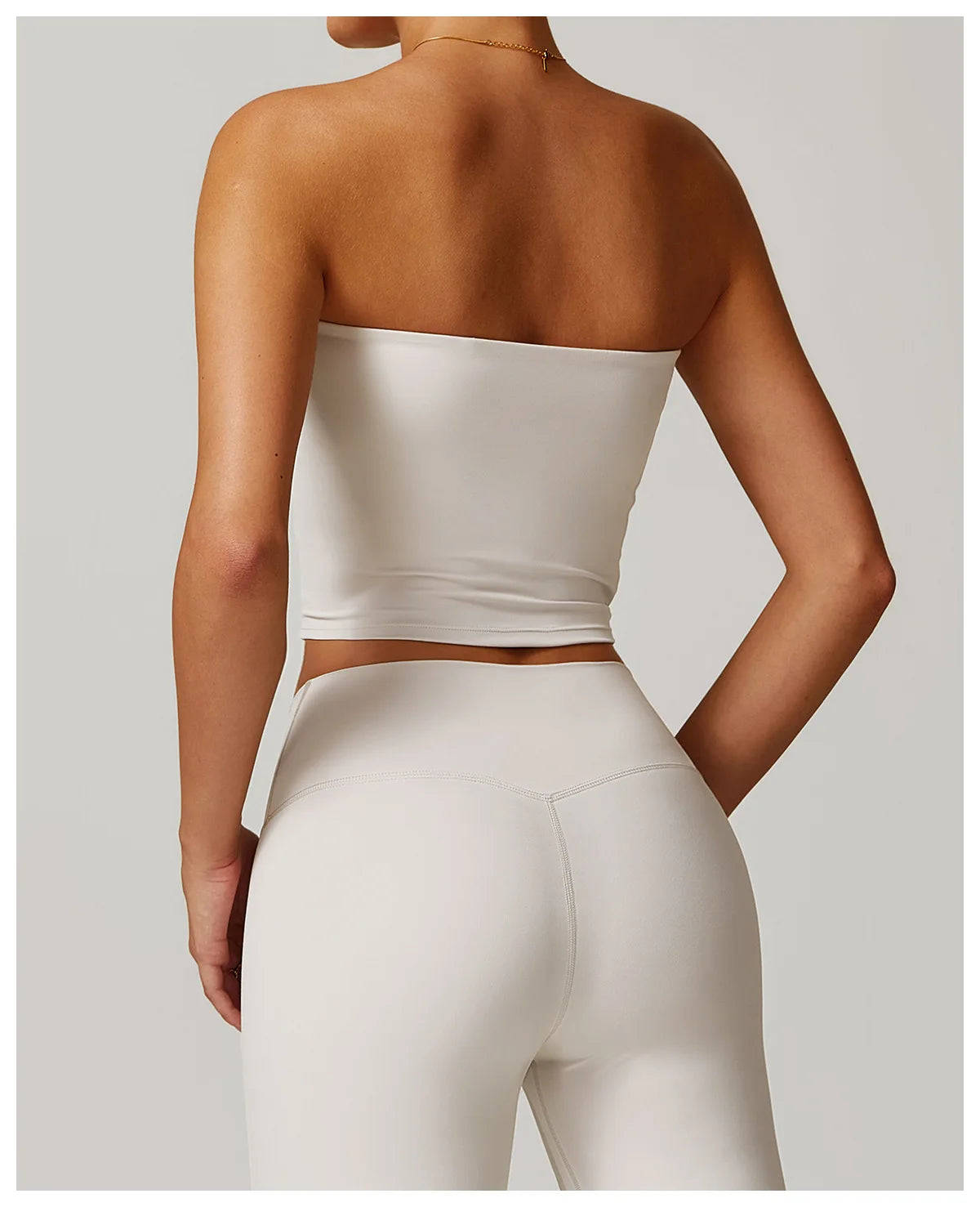 Custom LOGO Women's Strapless Tube Top Sexy Back Sports Underwear Women's Shockproof Quick-Drying Fitness Yoga Top