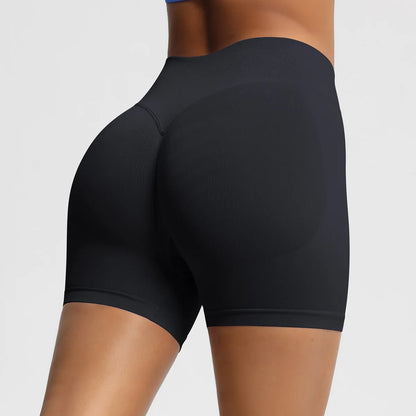 Custom LOGO women's  28-color XS-2XL seamless fitness yoga shorts high waist hip lift sports tight quick-drying shorts