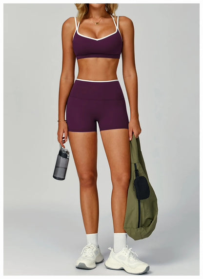 Sports Underwear Yoga Vest Women Yoga Bra Sexy Color Blocking Workout Bra Gym Crop Top For Women Breathable Running Fitness Top