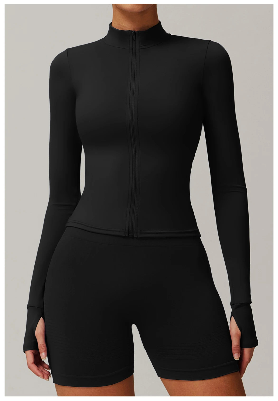 Yoga Shirts For Women Zipper Long Sleeve Fitness Jacket Running Gym Clothes Workout Dry Fit Breathable High Elastic Sports Top