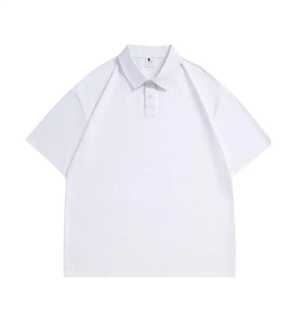 DIY Custom Logo 100% Cotton 240GSM Thick 5XL Big Size Summer New Men's Short Sleeve Oversized T-shirt Cool POLO Shirt Casual