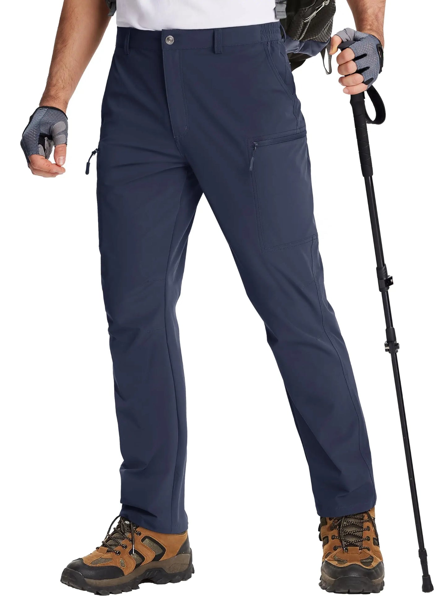 TACVASEN Lightweight Hiking Pants Mens Quick Dry Cargo Work Pants Nylon Waterproof Outdoor Trekking Fishing Pants Male Trousers