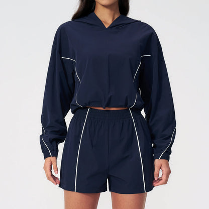 Yoga Set For Women Tracksuit Summer Sun Protection Set Yoga Long Sleeved Running Set Outdoor Sportswear For Women Athletic Wear