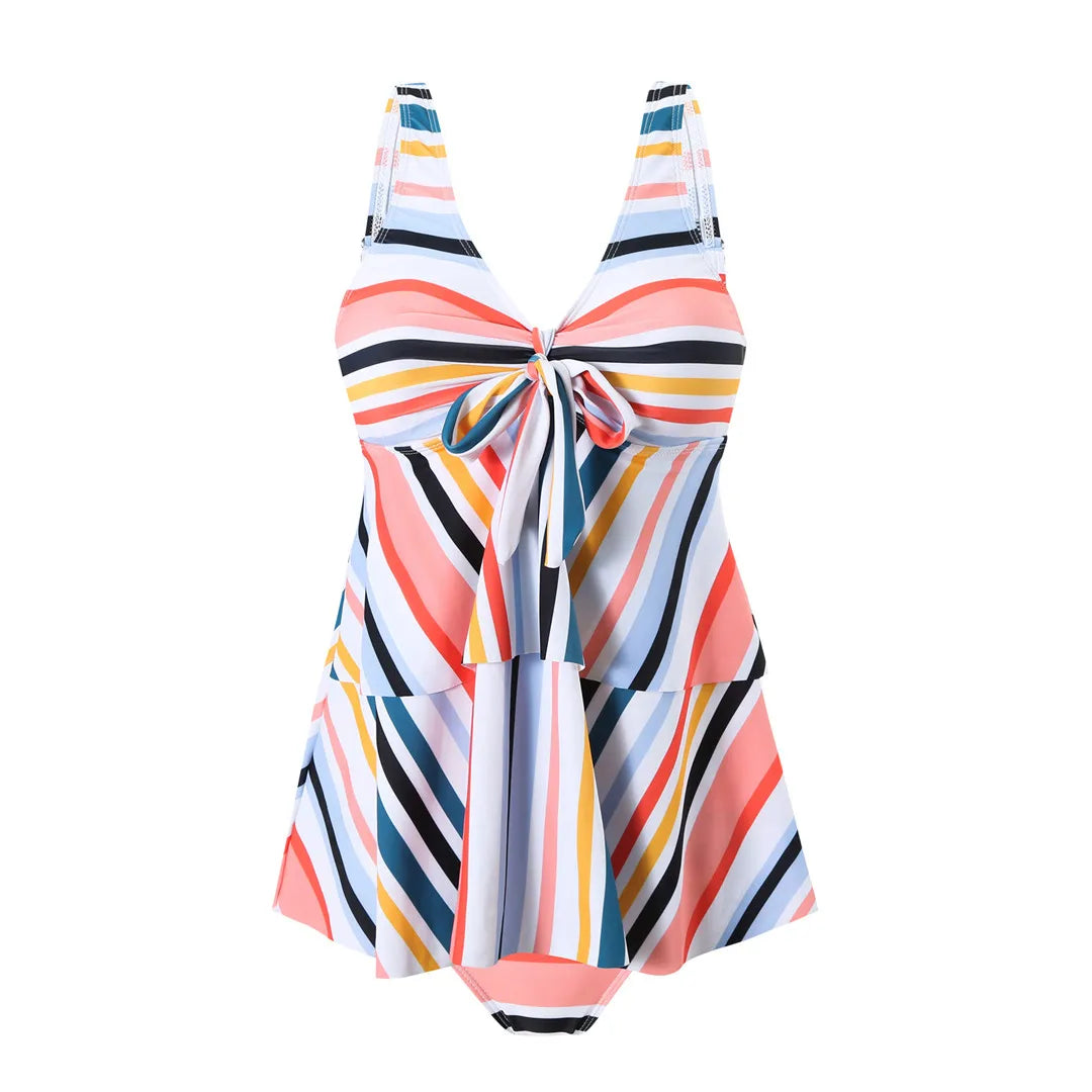 S - XL Rainbow Colorful V Neck Bikini Women Swimwear Female Swimsuit Two-pieces Bikini set Padded Bather Bathing Suit Swim V6902