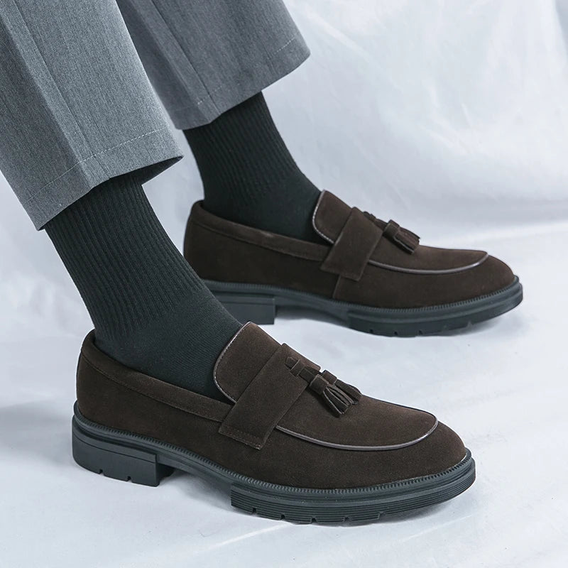 Hot Selling Soft Soled Comfortable Loafers Europe America Massage Soles Men's Commuting Work Shoes Party Men's Formal Shoes