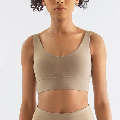 SOISOU Nylon Bra Top Women Gym Sexy Tight Sports Bra Fitness Yoga Women's Underwear Chest Pad Removable Anti-shake Bra 15 Colors