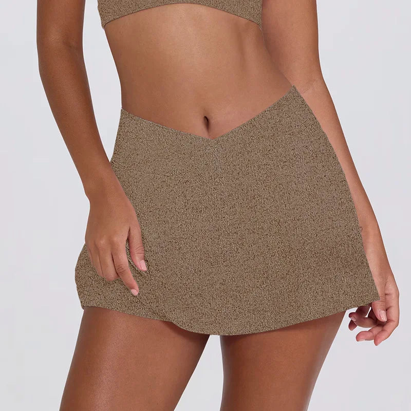Summer Women Chest Padding And High Elasticity Bra Set 2Pcs Tennis Skirt Sportswear Female Golf Suits Sport Outfit For Woman