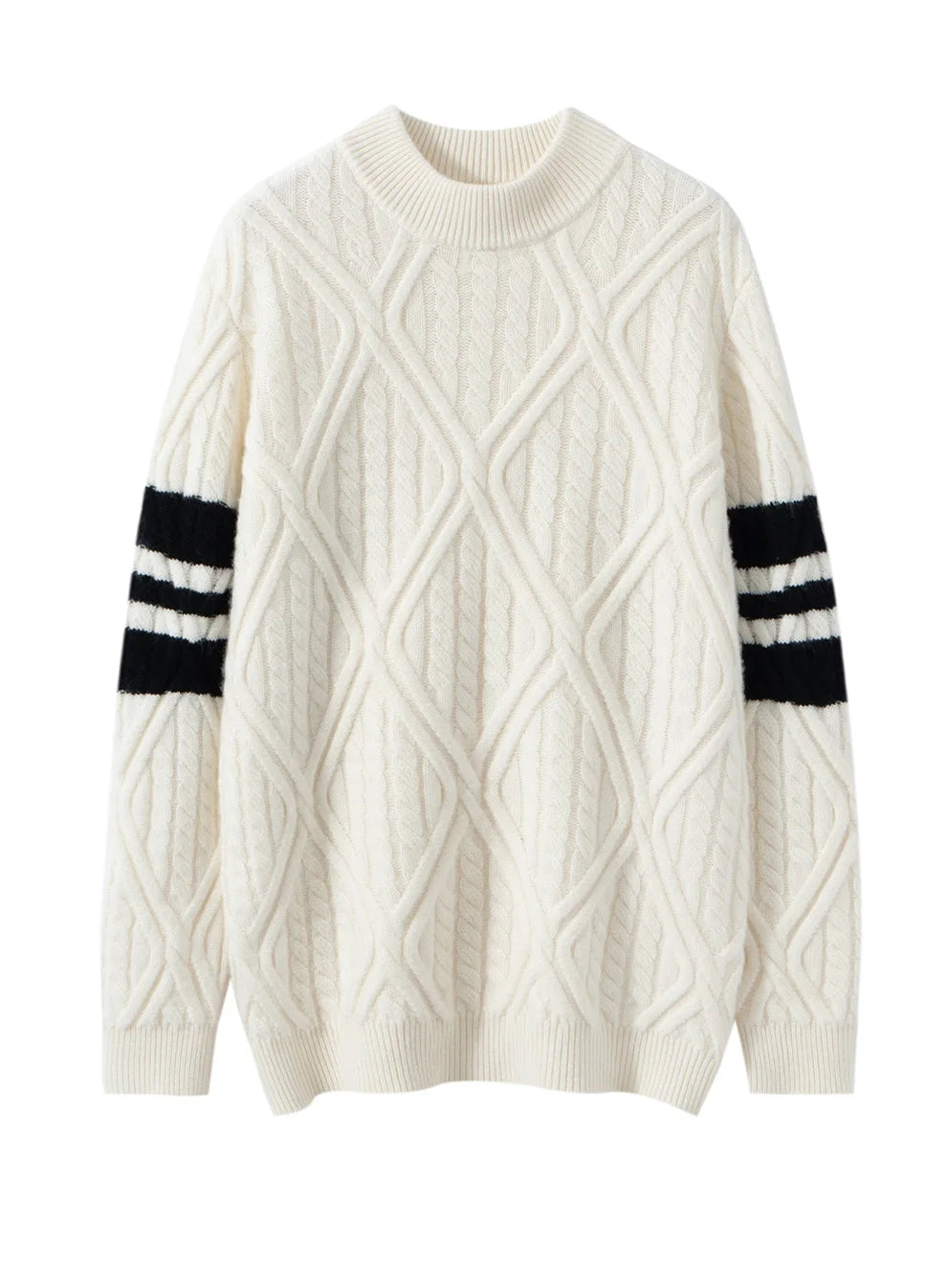 Choice Men Mock Neck Pullover Cashmere Sweater Autumn Winter 100%Pure Cashmere Knitwear Smart Casual Sweater Korean Fashion Tops