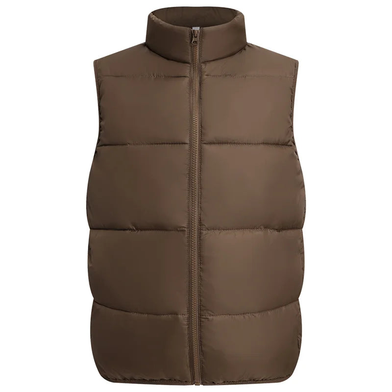 Winter Warm Down Vest Custom Team Logo Casual Sleeveless Jacket Printing Pattern Chill -proof Coat Production Company Brand Text