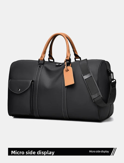 Custom Large Capacity Travel bag Totes Waterproof Crossbody Bag Man  Leather Travel Bag Handheld Bag print logo Business Handbag